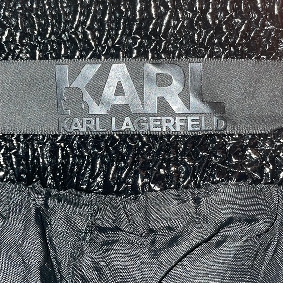 Karl Lagerfeld Black Patent Leather Shorts Size L - Picture 6 of 10